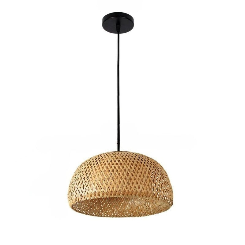 Bamboo Pendant Hand Knitted Chinese Style Lamps