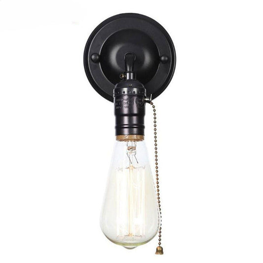 Vintage Pull Chain Switch Scones Wall Lamp