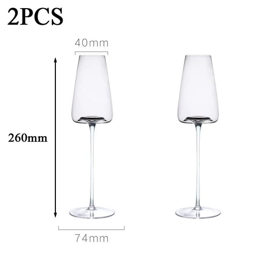 Transparent High-End Wine Glass With Elegant Style