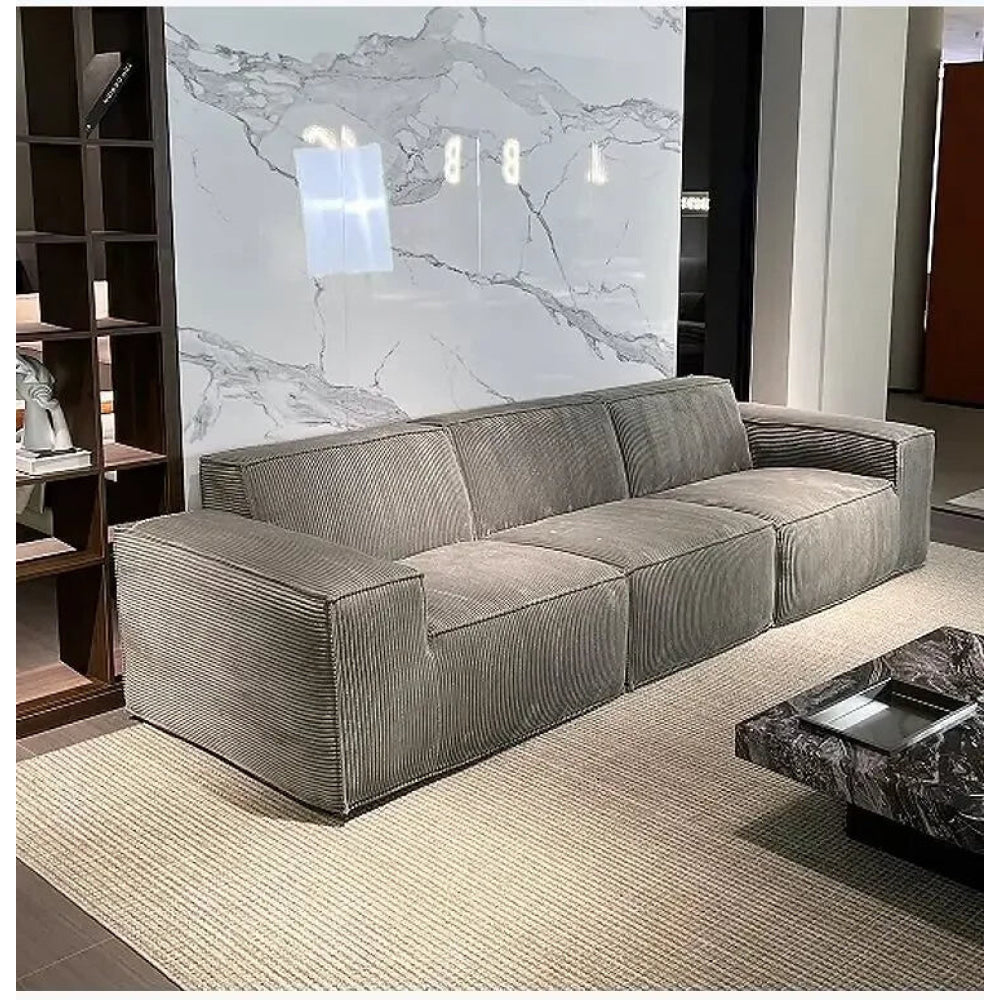 Oversized Deep Seat Compressed Corduroy Sofa