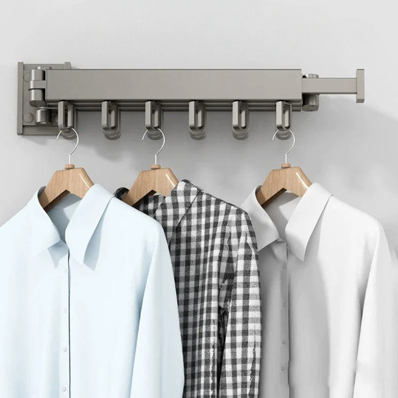 3 Rod Foldable Wall Mount Clothes Airer