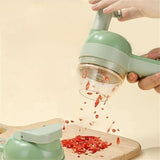 4 In 1 Electric Vegetable Cutter Mini Portable Food Processor