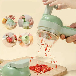 4 In 1 Electric Vegetable Cutter Mini Portable Food Processor