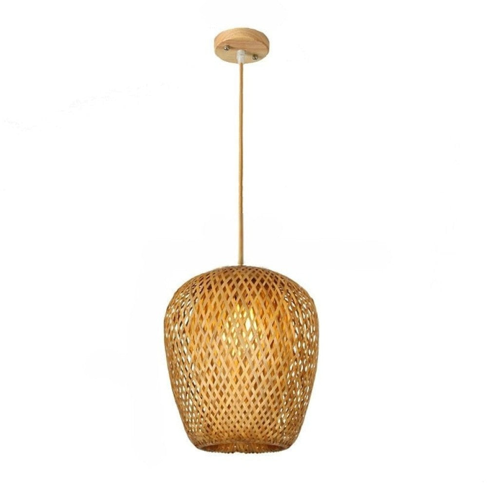 Bamboo Pendant Hand Knitted Chinese Style Lamps