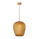 Bamboo Pendant Hand Knitted Chinese Style Lamps