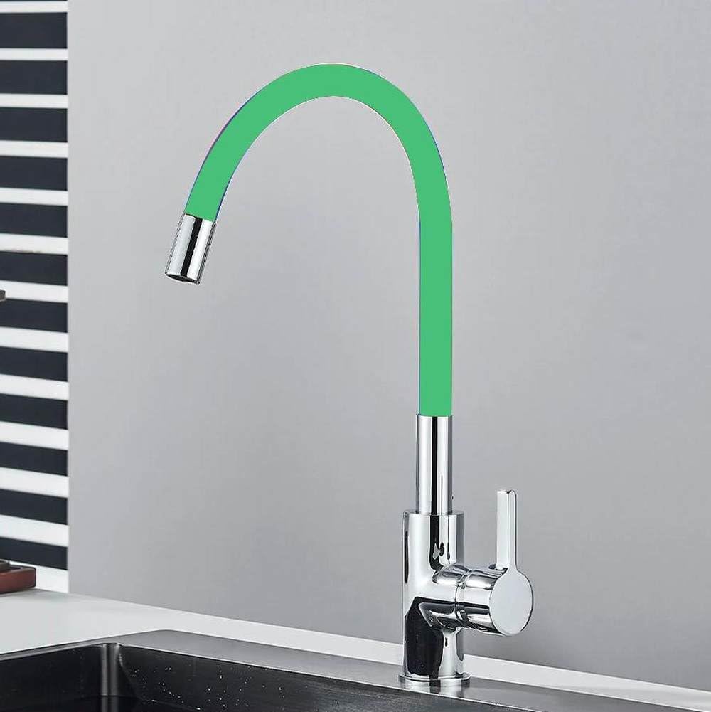 Silica Gel Rotating Deck Mount Kitchen Sink Faucet