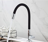Silica Gel Rotating Deck Mount Kitchen Sink Faucet