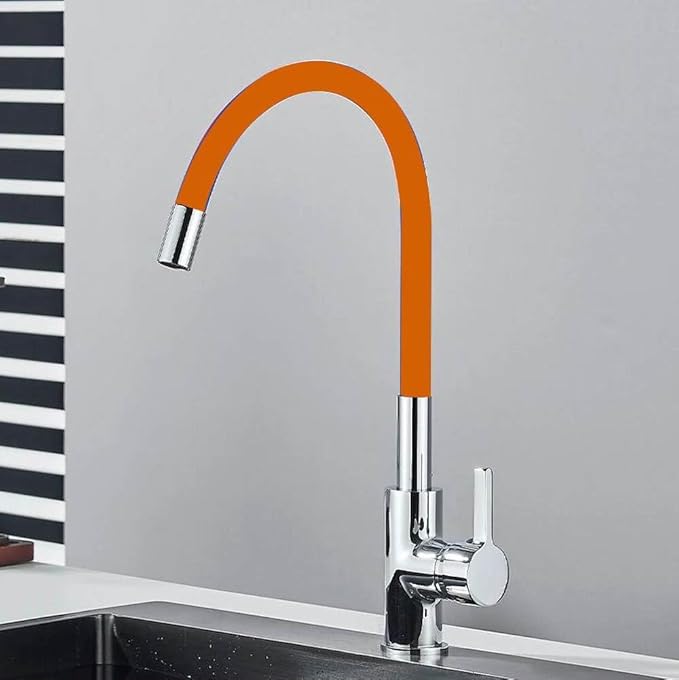 Silica Gel Rotating Deck Mount Kitchen Sink Faucet
