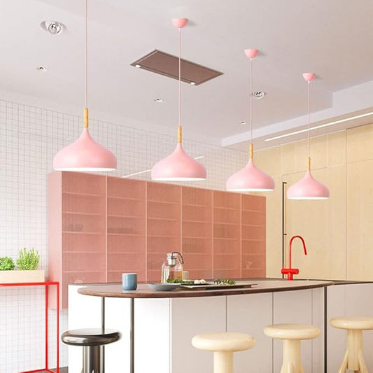 LED Colored Wooden Pendant Light  Lamp