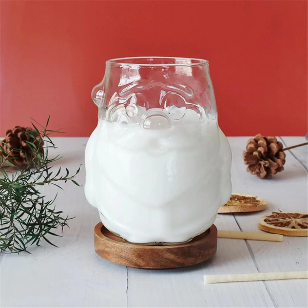 Glass Cups Creative Transparent Reindeer Santa Claus