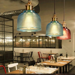 Retro European Color Glass Pendant Light