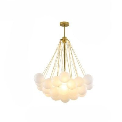 Frosted Glass Ball Chandelier Lamp