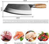 Stainless Steel Filleting Steak Kitchen Cleaver Knife