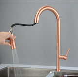Pull Down Sprayer Pull Out Deck Mounted Sink Tap Faucet