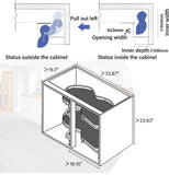 2 Tier Corner Pull Out Tray Storage Organize Cabinet