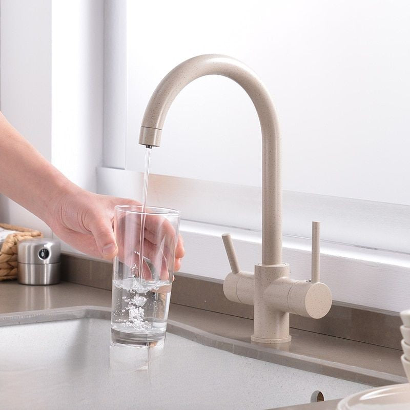 360 Degree Rotation Brass Drinking Filtered Water Kitchen Faucet