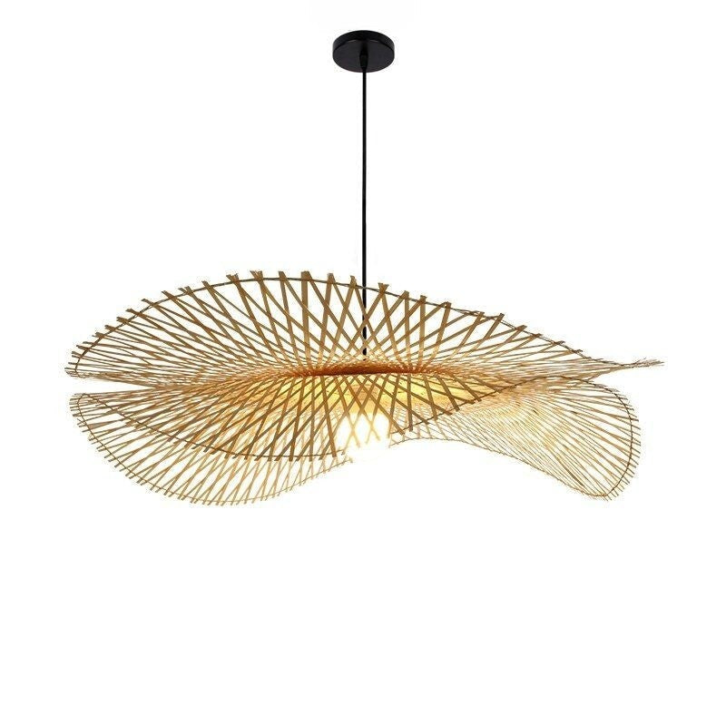 Bamboo Woven Wicker Chandeliers Pendant Lights