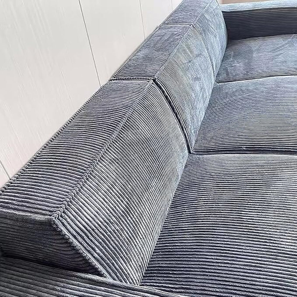 Oversized Deep Seat Compressed Corduroy Sofa