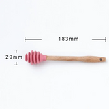 Silicone Stirrer with Wooden Handle for Mixing