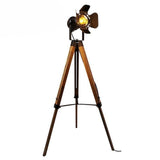 Modern Iron Wooden Head Bracket Floor Lamp