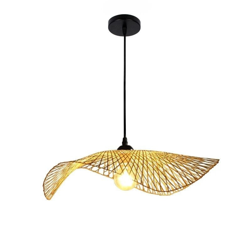 Bamboo Woven Wicker Chandeliers Pendant Lights