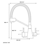 Pull Out Double Handle Single Hole Kitchen Faucet