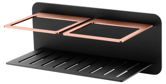Jabonera Frontal Iman Negro Oro Rosa