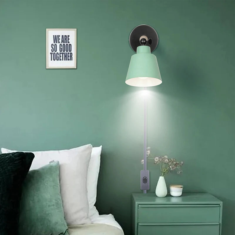 Plug Switch Nordic Style LED Wall Lamp
