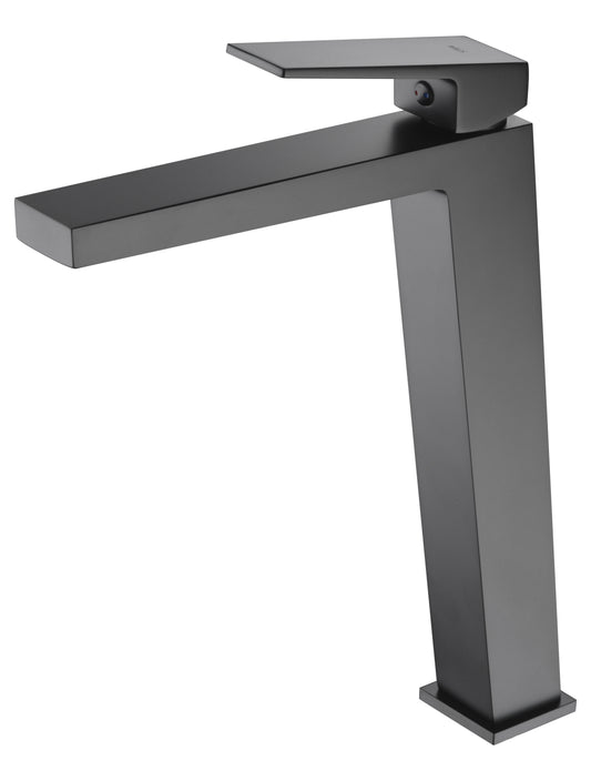 Monomando Lavabo Alto Art Negro Mate