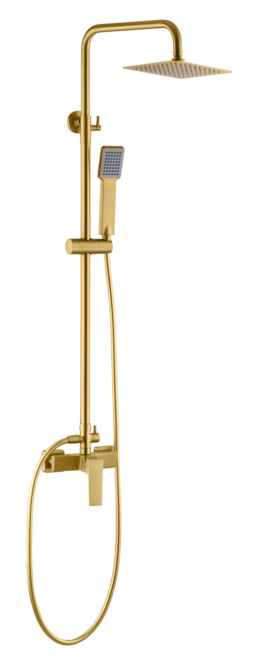 Conjunto Ducha Monomando Art Oro Cepillado