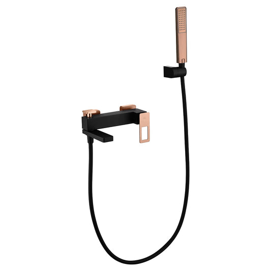 Grifo De Baño/Ducha  Suecia Negro Oro Rosa