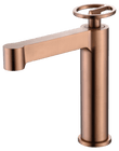 Monomando Lavabo Olimpo Oro Rosa Cepillado