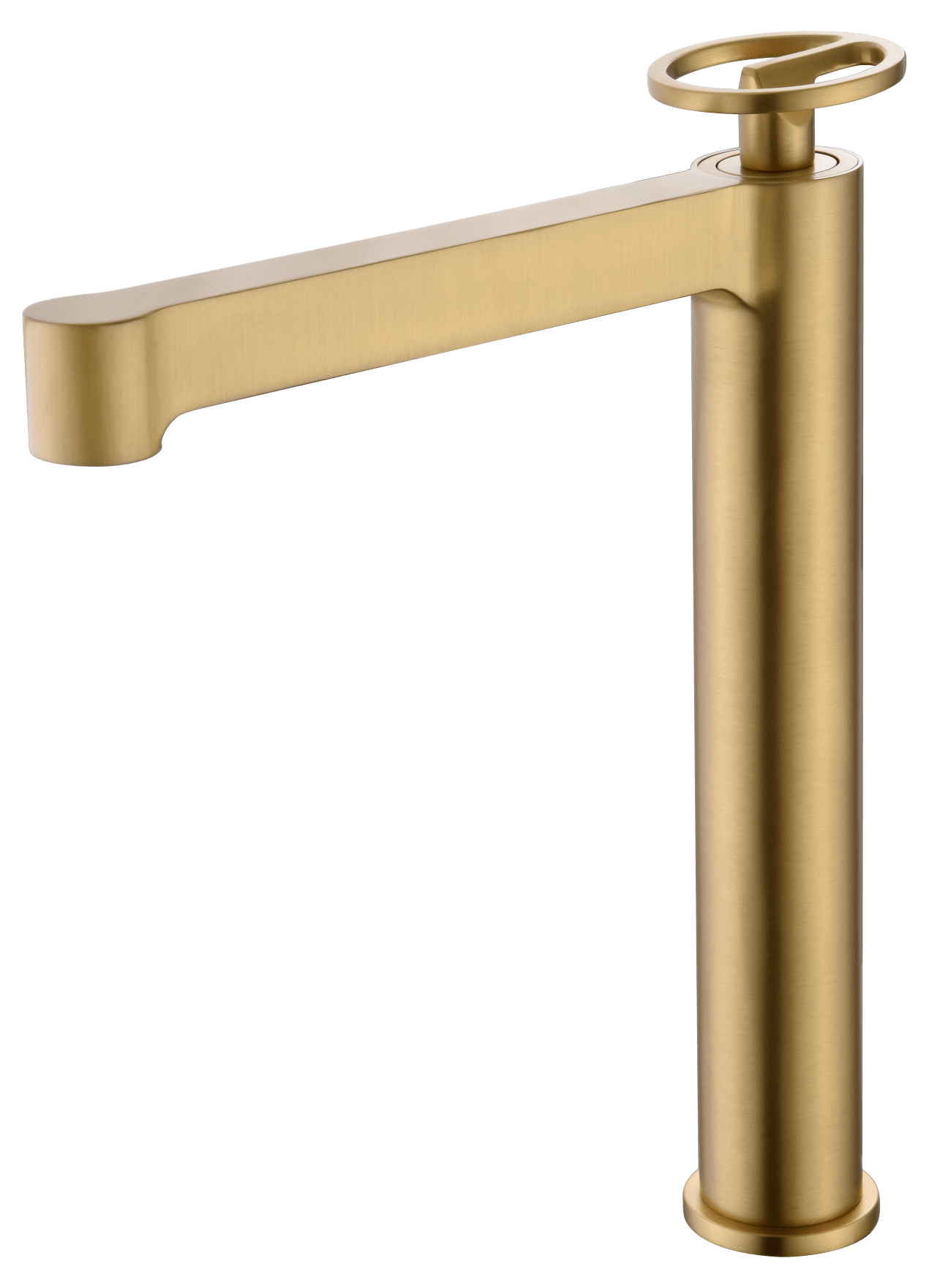 Monomando Lavabo Alto Olimpo Oro Cepillado