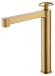 Monomando Lavabo Alto Olimpo Oro Cepillado