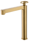 Monomando Lavabo Alto Olimpo Oro Cepillado