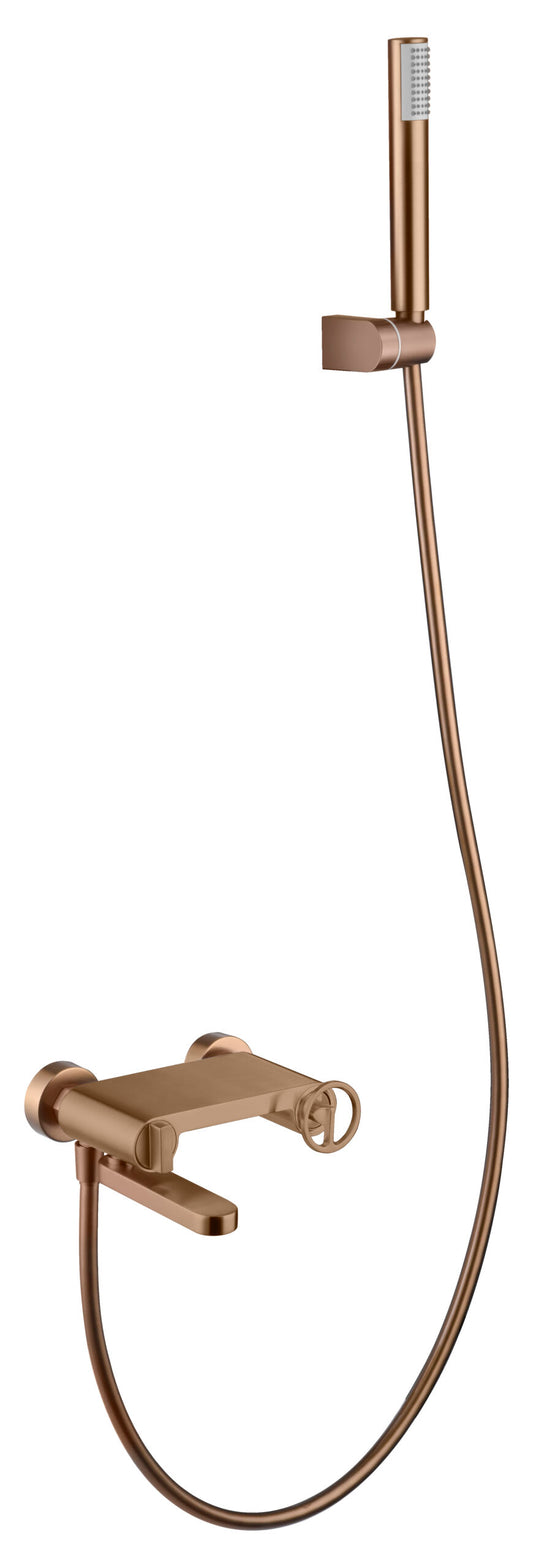 Kit Baño / Ducha Monomando Olimpo Oro Rosa Cepillado