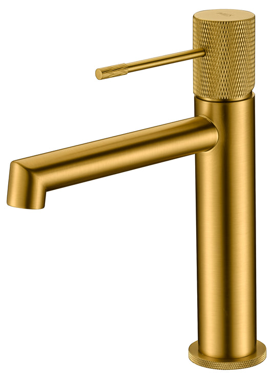 Monomando Lavabo Line Oro Cepillado