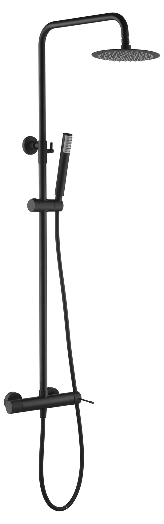 Conjunto De Ducha Monomando Line Negro Mate