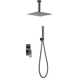 Conjunto De Ducha Empotrado Monomando Estocolmo Negro Mate