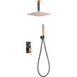 Conjunto De Ducha Empotrado Monomando Estocolmo Negro Oro Rosa