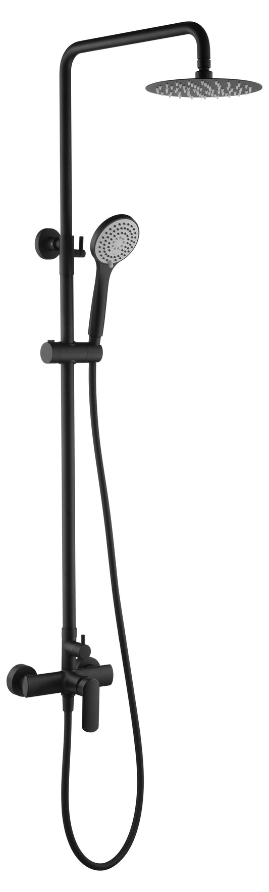 Conjunto De Ducha Monomando Ural Negro Mate