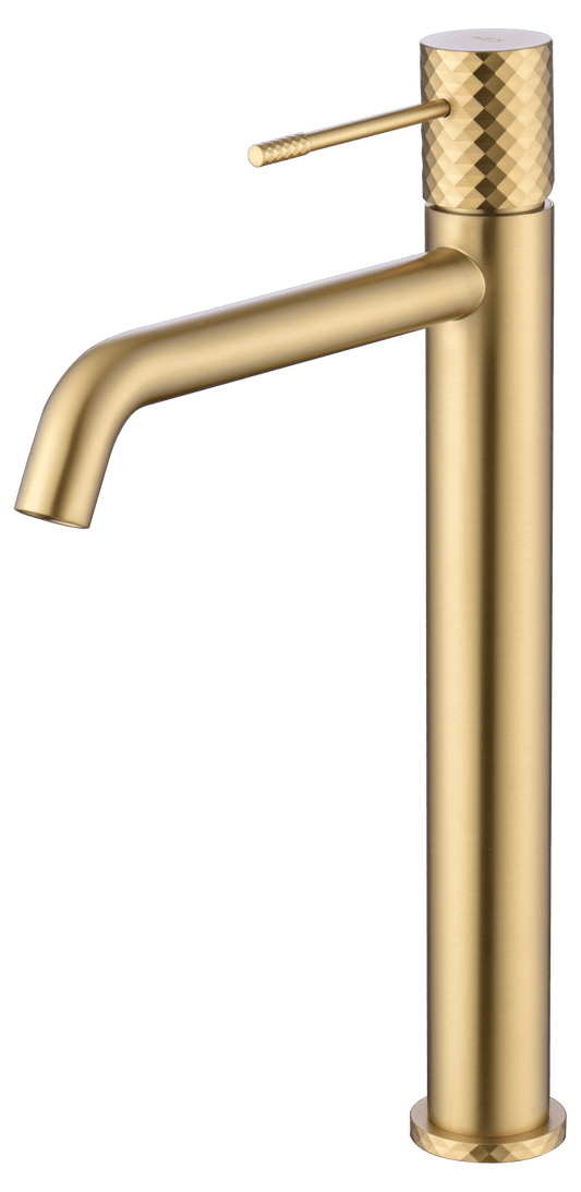 Monomando Lavabo Alto Génova Oro Cepillado