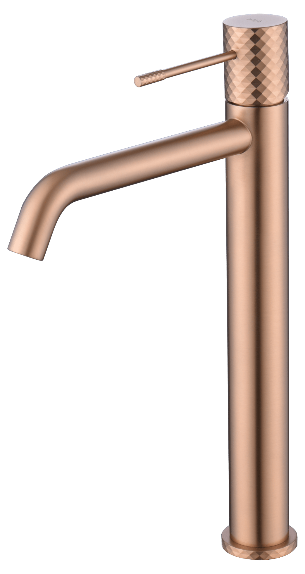 Monomando Lavabo Alto Génova Oro Rosa Cepillado