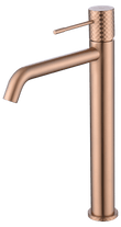 Monomando Lavabo Alto Génova Oro Rosa Cepillado