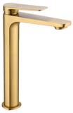 Monomando Lavabo Alto Nápoles Oro Cepillado