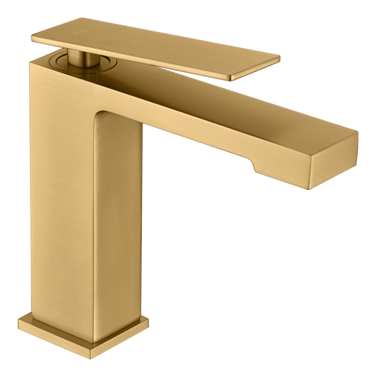 Monomando Lavabo Pisa Oro Cepillado