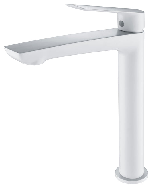 Monomando Lavabo Alto  Lúxor Blanco Mate