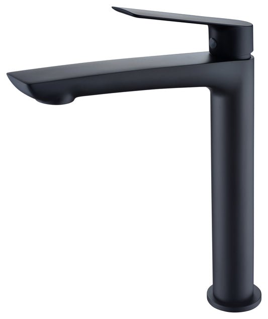 Monomando Lavabo Alto  Lúxor Negro Mate