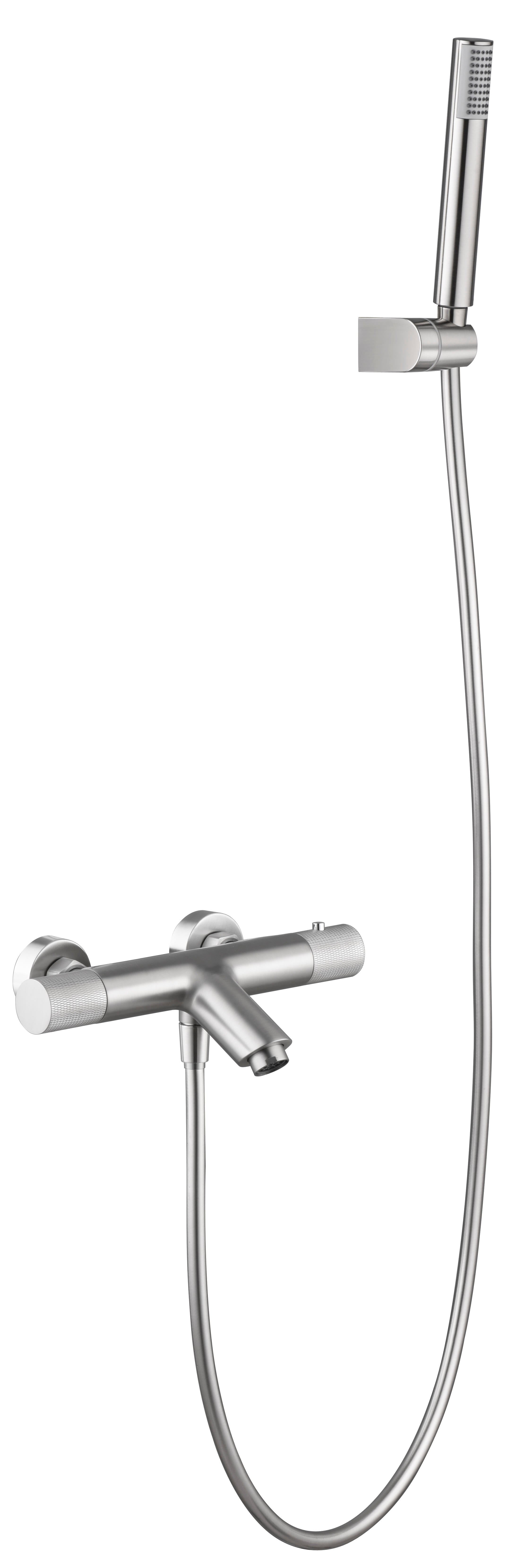 Grifo De Baño/Ducha Termostático  Line Níquel Cepillado
