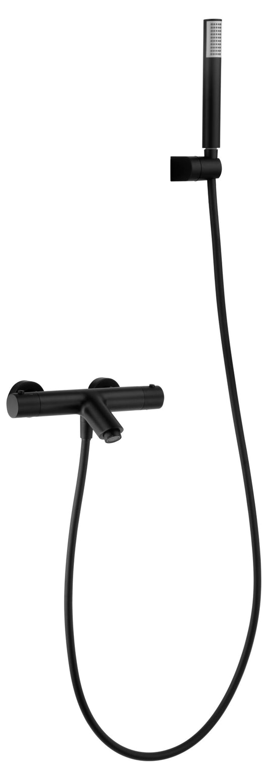 Kit Baño/Ducha Termostatico Monza Negro Mate